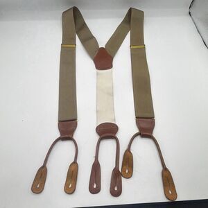DOONEY & BOURKE Olive Green and Beige Nylon Braces/Suspenders
